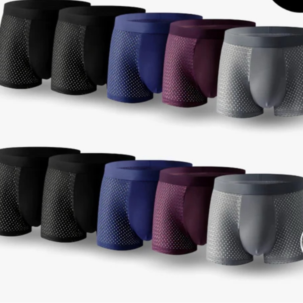 NWT, Pack of 10 BoxHero boxers, Black Red Blue Grey, A26